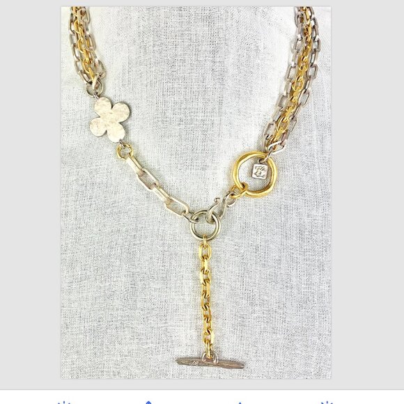 KARL LAGERFELD Vintage chain necklace2 tone never worn...